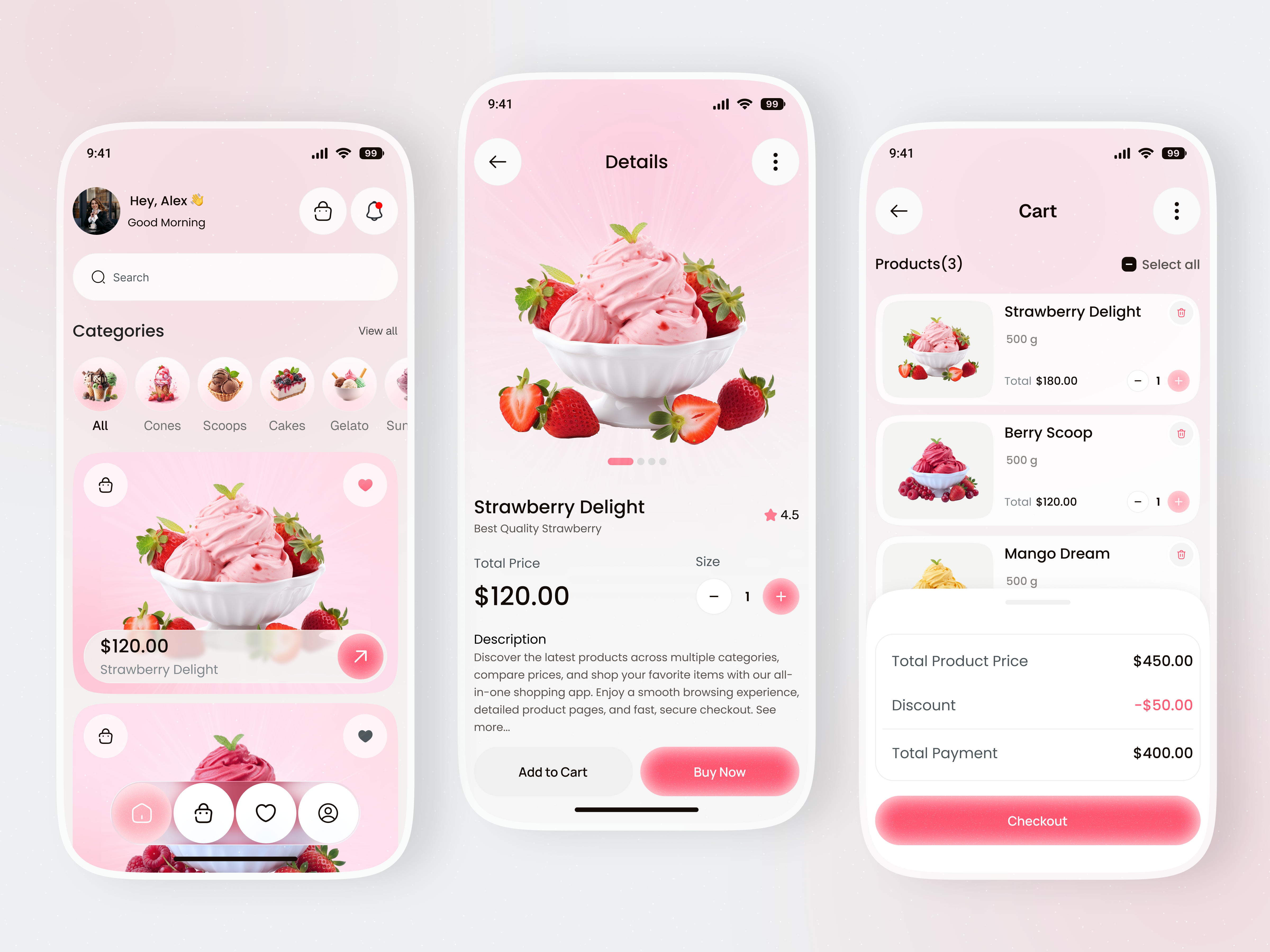 Ecommerce Mobile Ice Cream Delivery App