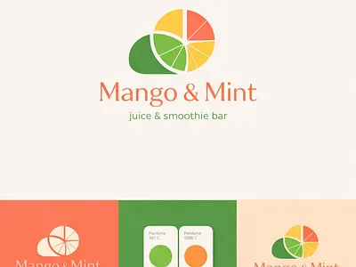 Mango & Mint Logo Design bar logo branding juce logo logo mango mint bar logo mango mint logo minimal logo modern logo