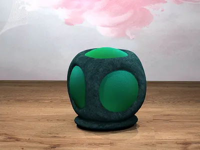 Pouf for a children's room "Cyclops" 3d chair design graphic design interior kids