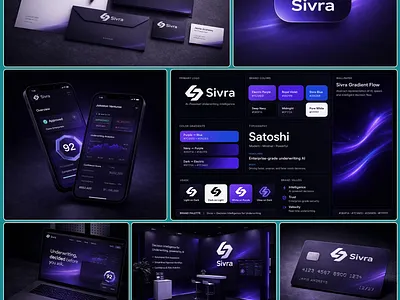 Sivra — AI Underwriting Brand System Ready To Buy brand id branding design fintech fintech brand id fintech logo graphic design logo underwriting brand id visual system