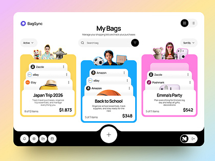 Shopping Tracker App UI – Purchase Manager
