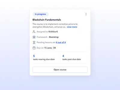 Course card color dailyui design typography ui