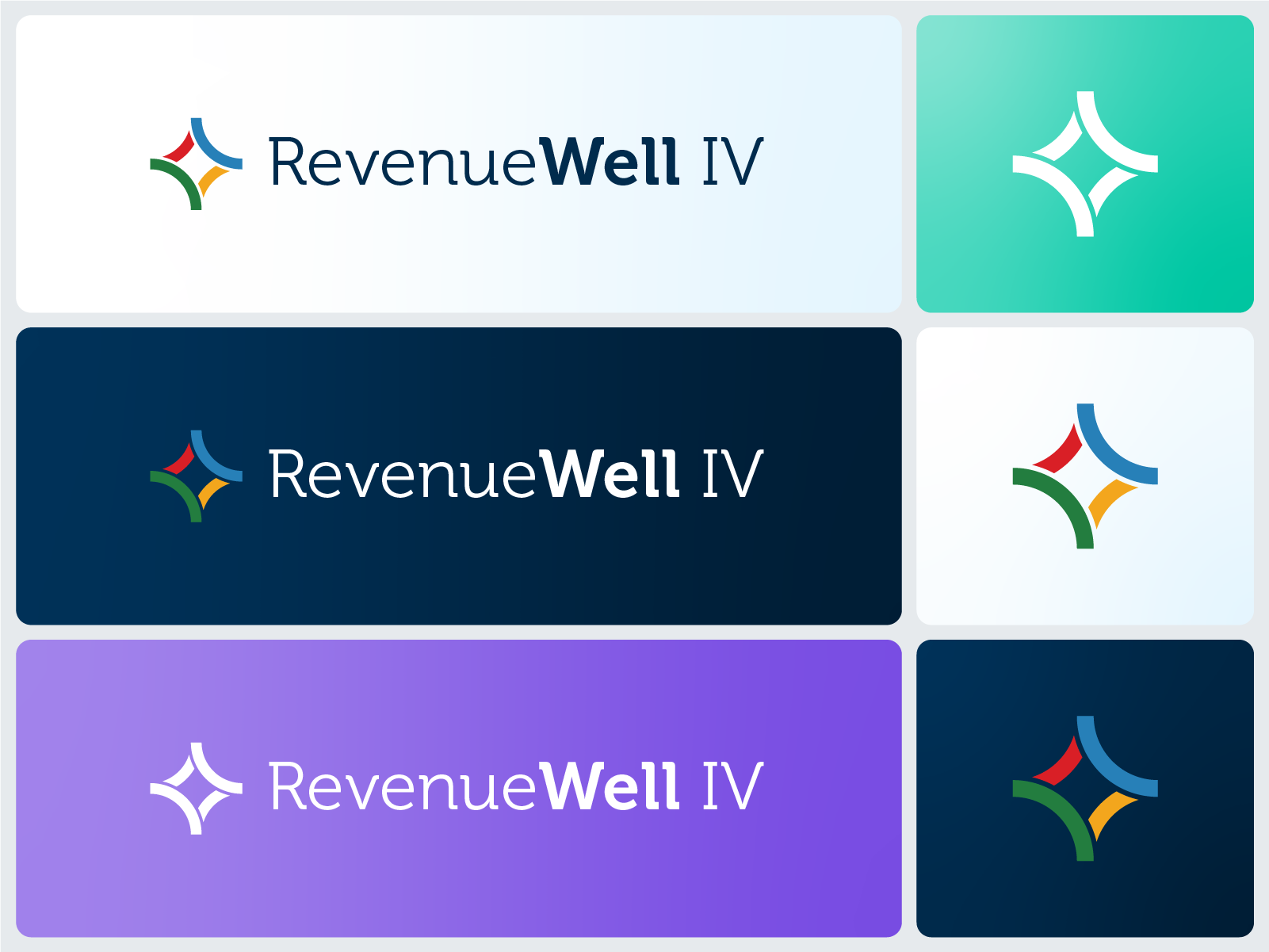 ReveueWell IV Logo brand brand design branding dental dental insurance dental software dental software marketing design identity insurance insurance verification layout design logo logo design logotype marketing design typography