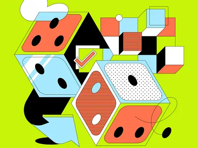 Science / Technology / Branding Illustration data investment prevention risk science technology