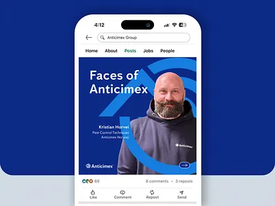 Social media posts for Anticimex Group branding design graphic design social media