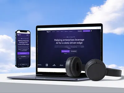 AI Startup Website ai dark design hero modern purple startup technology ui ux website