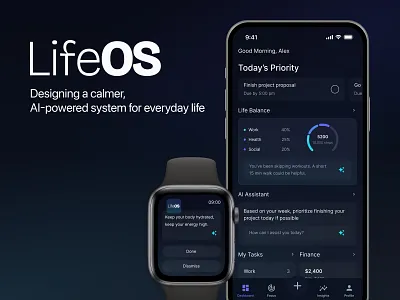 LifeOS — AI-Powered Personal System Concept Design case study concept design product design ui ui design ux ux design