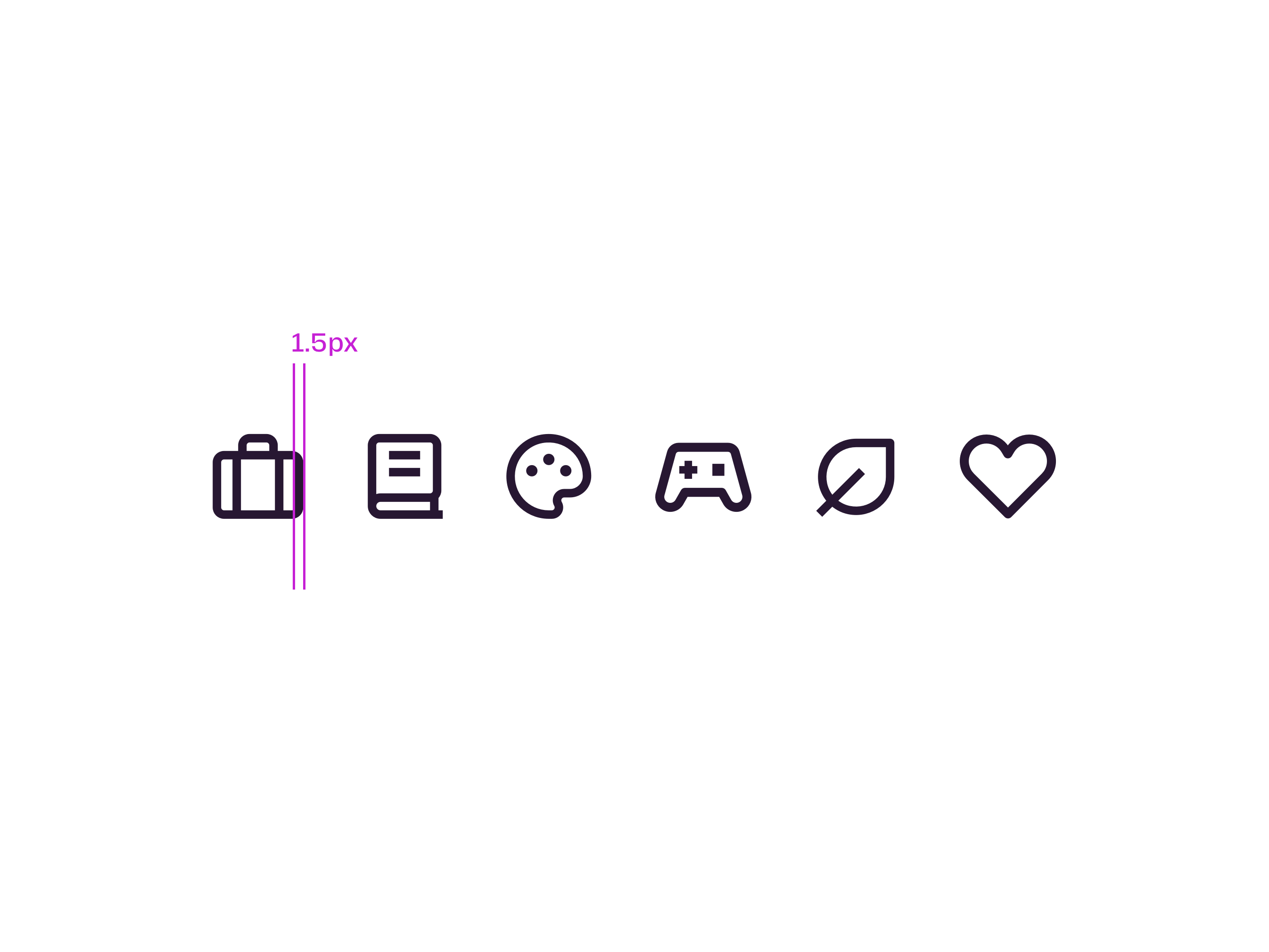 Firefox Icon System — 1.5px strokes