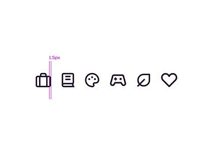 Firefox Icon System — 1.5px strokes