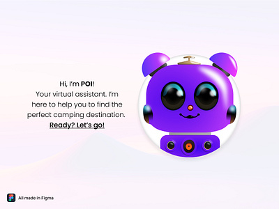 POI I Chatbot 3d ai assistant bot character chatbot cute design dribbble gradient help shot ui user interface virtual warmup web web design