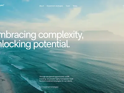 Beach Point Capital - Site Scroll Concept creative direction design agency motion design prototype responsive design ui design ux design web design
