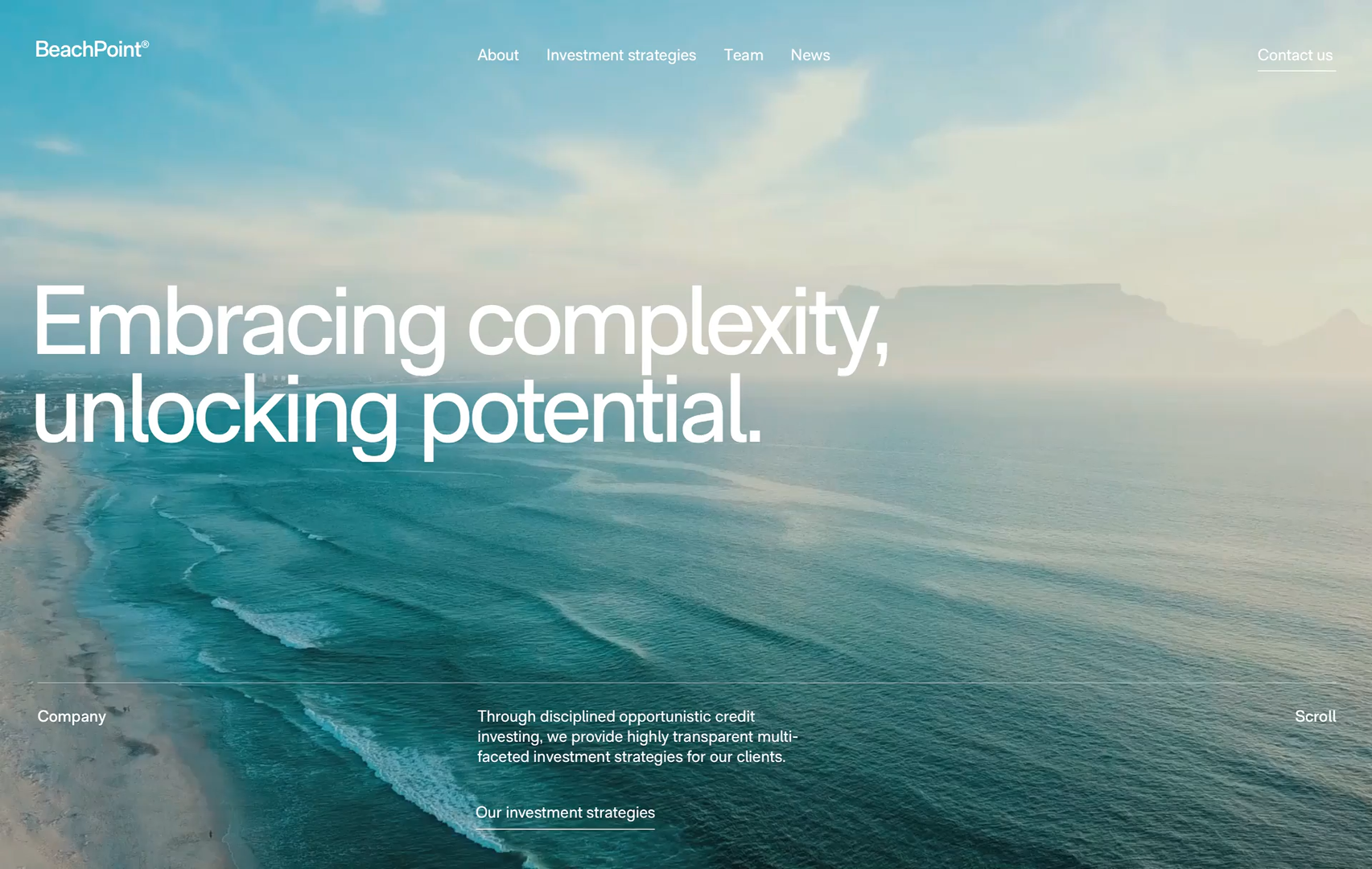Beach Point Capital - Site Scroll Concept