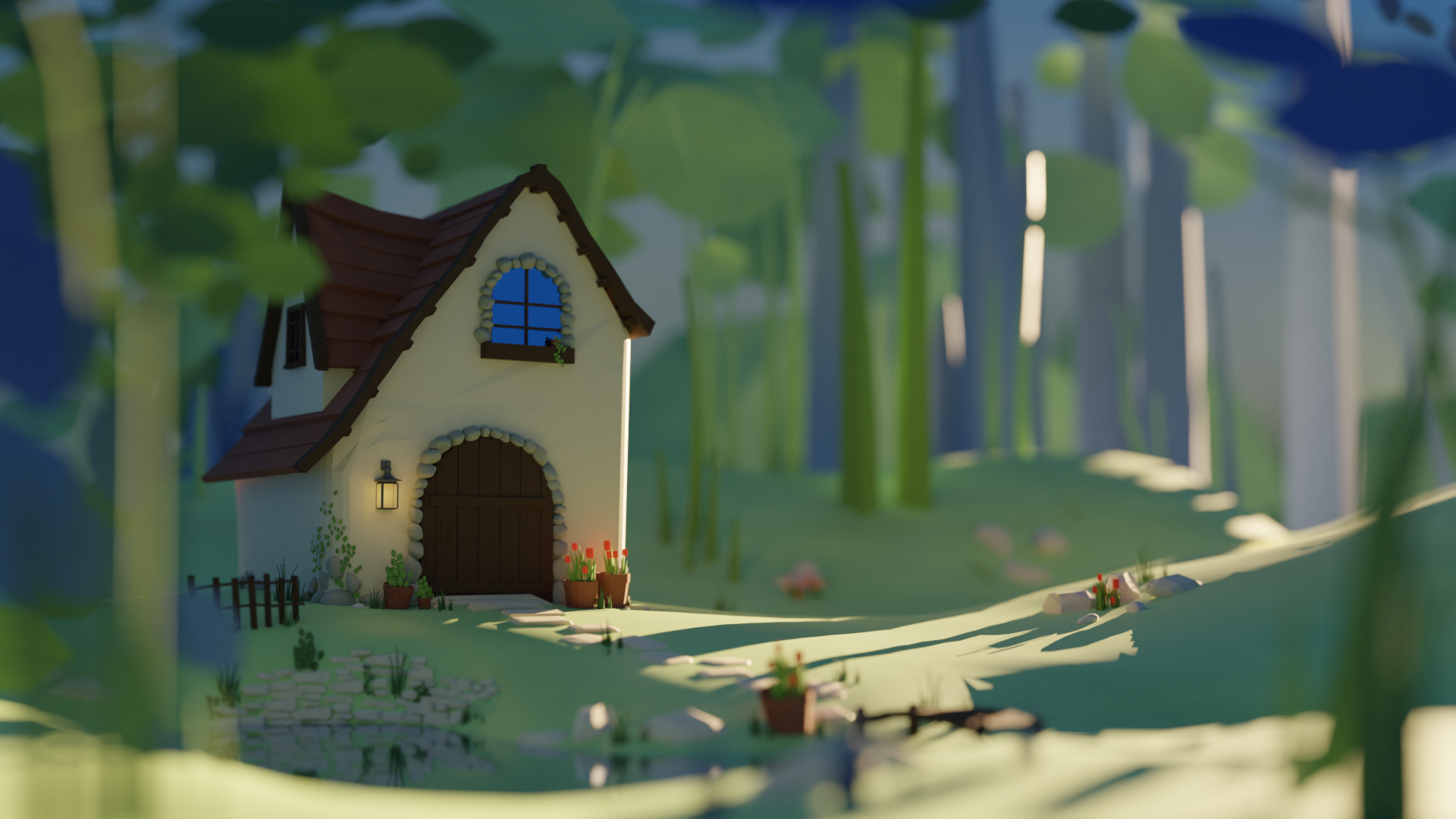 Spring 3d 3d model illustration