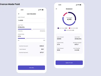 Daily Challenge Ui: Calculator bankingapp fintech loancalculator uidesign uxdesign