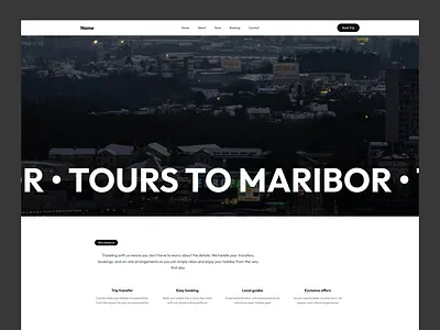 Tours to Maribor - landing page for tour agency branding graphic design landing page minimal ui ux webdesign