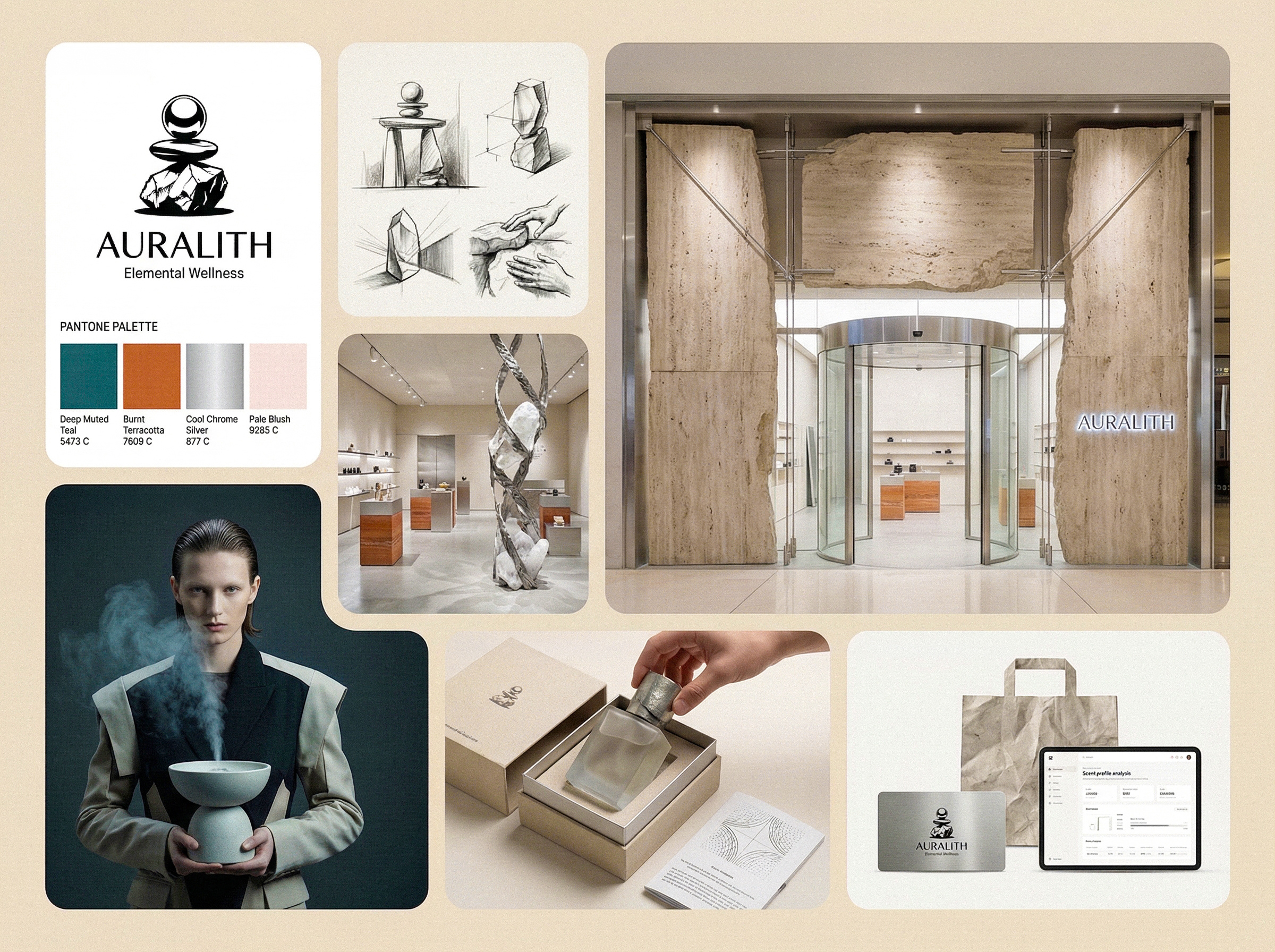 AURALITH | Elemental Wellness & Spatial Ritual Branding