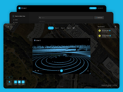 Vella Smart Space Monitoring Application 2021 design lidar lidar app lidar application space tracking ui user interface ux design vella velodyne web app