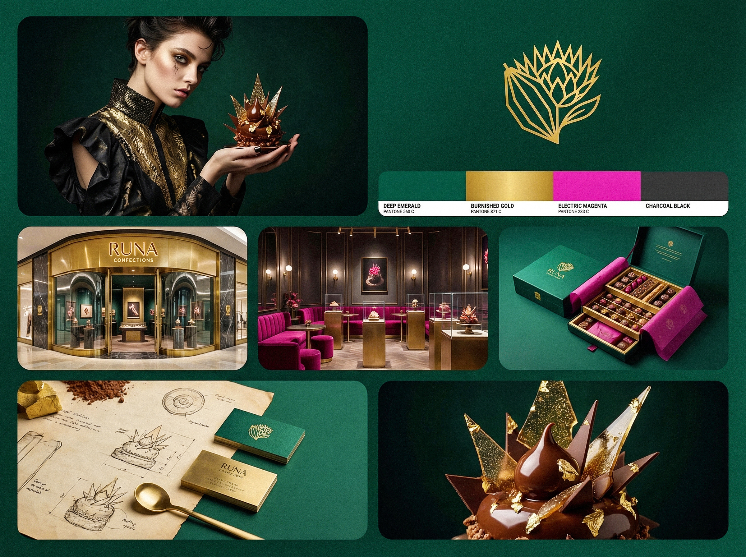 RUNA | Dramatic Luxury Confectionery & Sculptural Branding