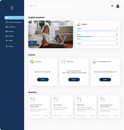 English learning web app product design ui ux web app webdesign
