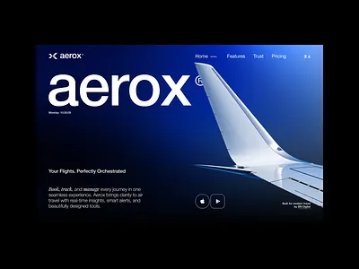 Landing Page Design Flight App app landing page aviation bn digital clean website design hero screen homepage homepage design landing design landing page modern website responsive design travel hospitality travel tech travel website ui web design web designer web ui website