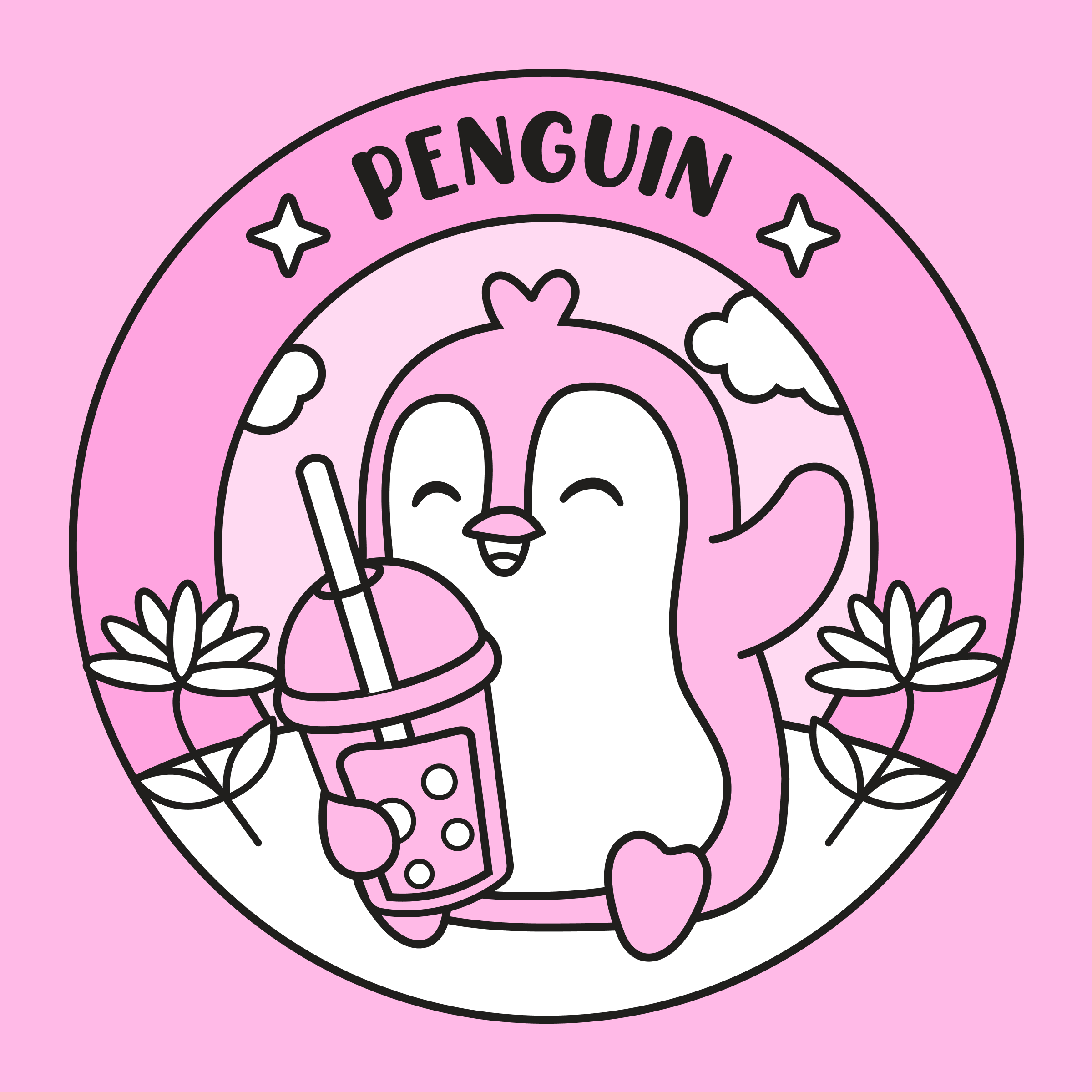 Penguin Logo graphic design logo