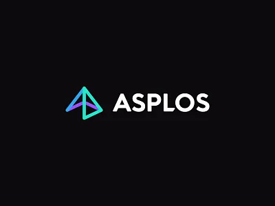 ASPLOS - Tech prism logo a a logo architecture brand designer branding energy forum geometric innovative logo logo designer mark modern networking prism software spectrum symbol tech technology
