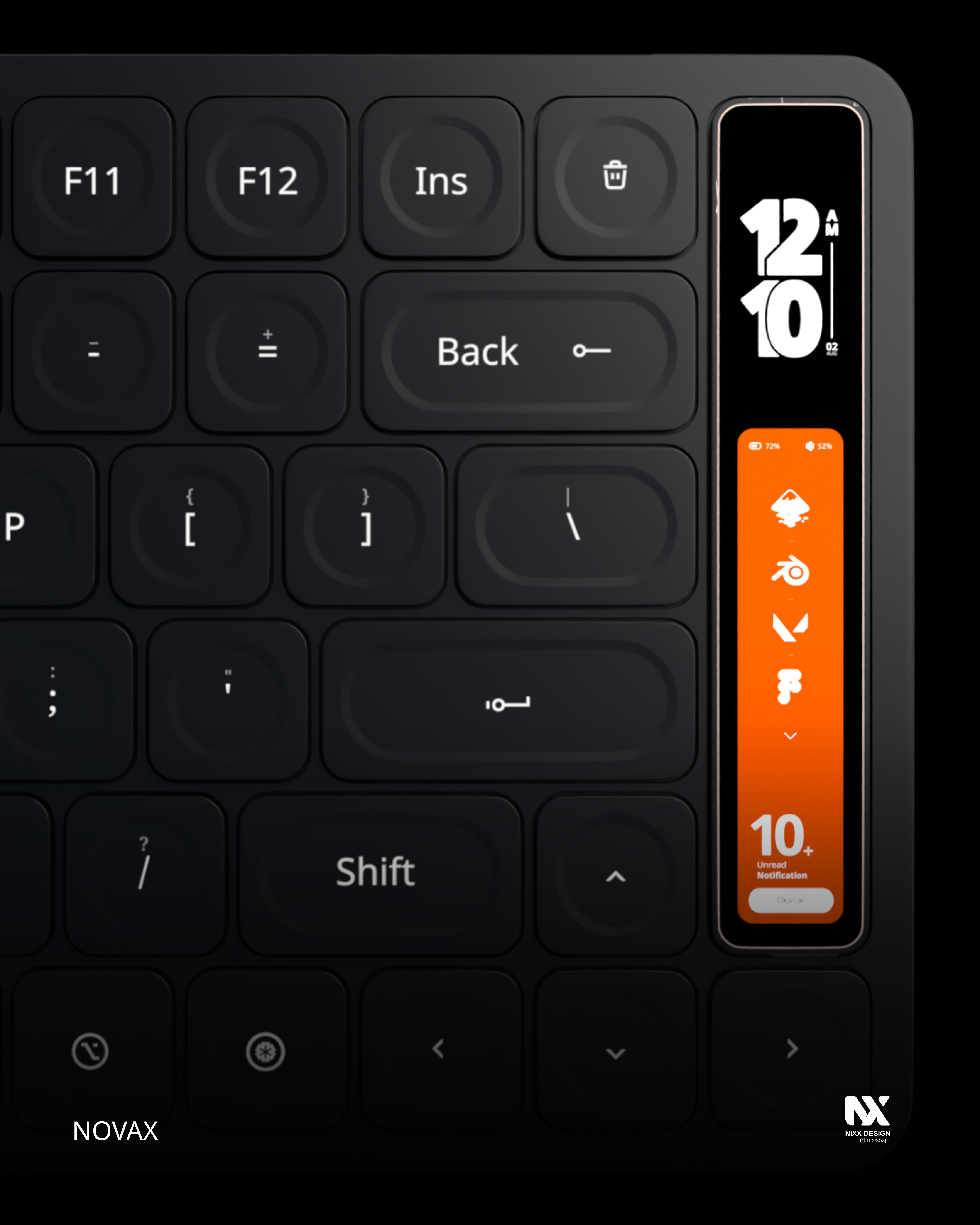 NOVAX - Minimalist Ultra Low Profile Keyboard 3d animation branding graphic design keyboard logo motion graphics product tech ui ui ux web design