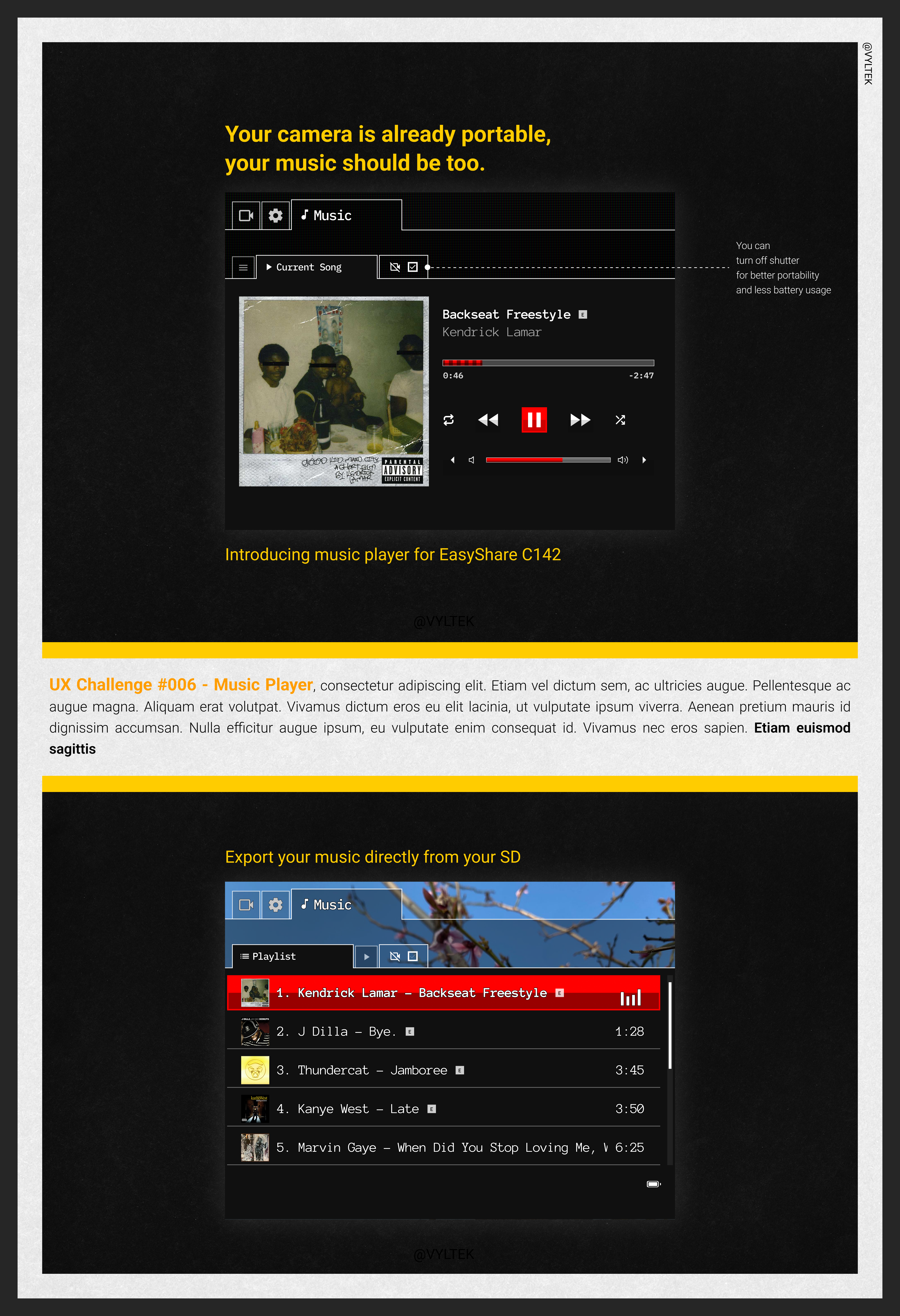 Music Player - UX Challenge 006 design figma graphic design music player retro ui ux
