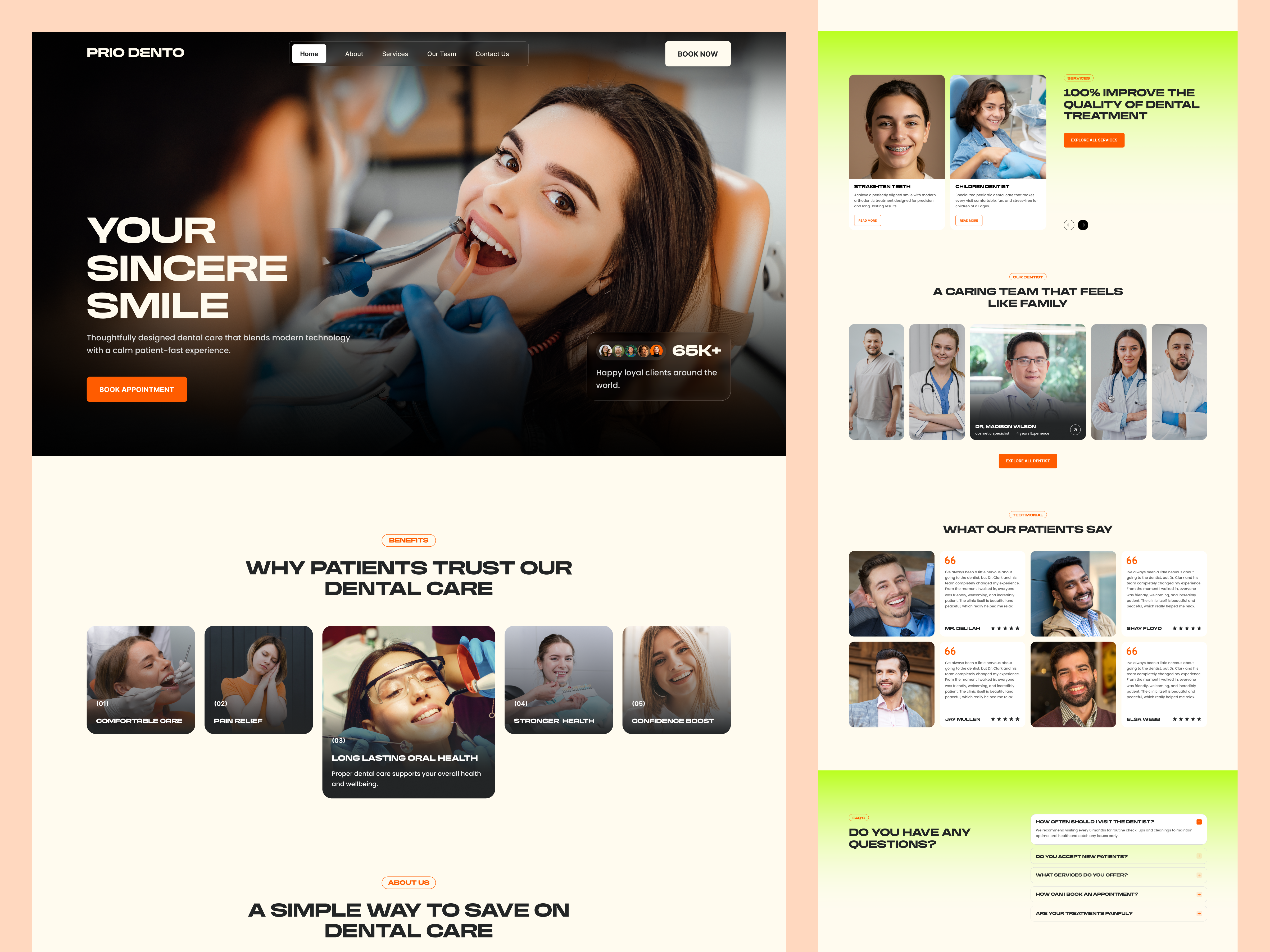 Redesign - Dental website landing page. dental website dental website landing page dentist website dentist website landing page healthcare website healthcare website landing page landing page product design product design agency service agency startup startup agency startup services website website landing page