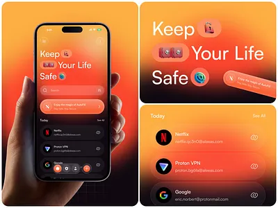 Secure Password Manager App Design app design ios app minimal design mobile ui password manager privacy security app ui ux