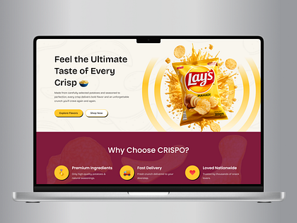 Next-Gen Snack Website UI Design