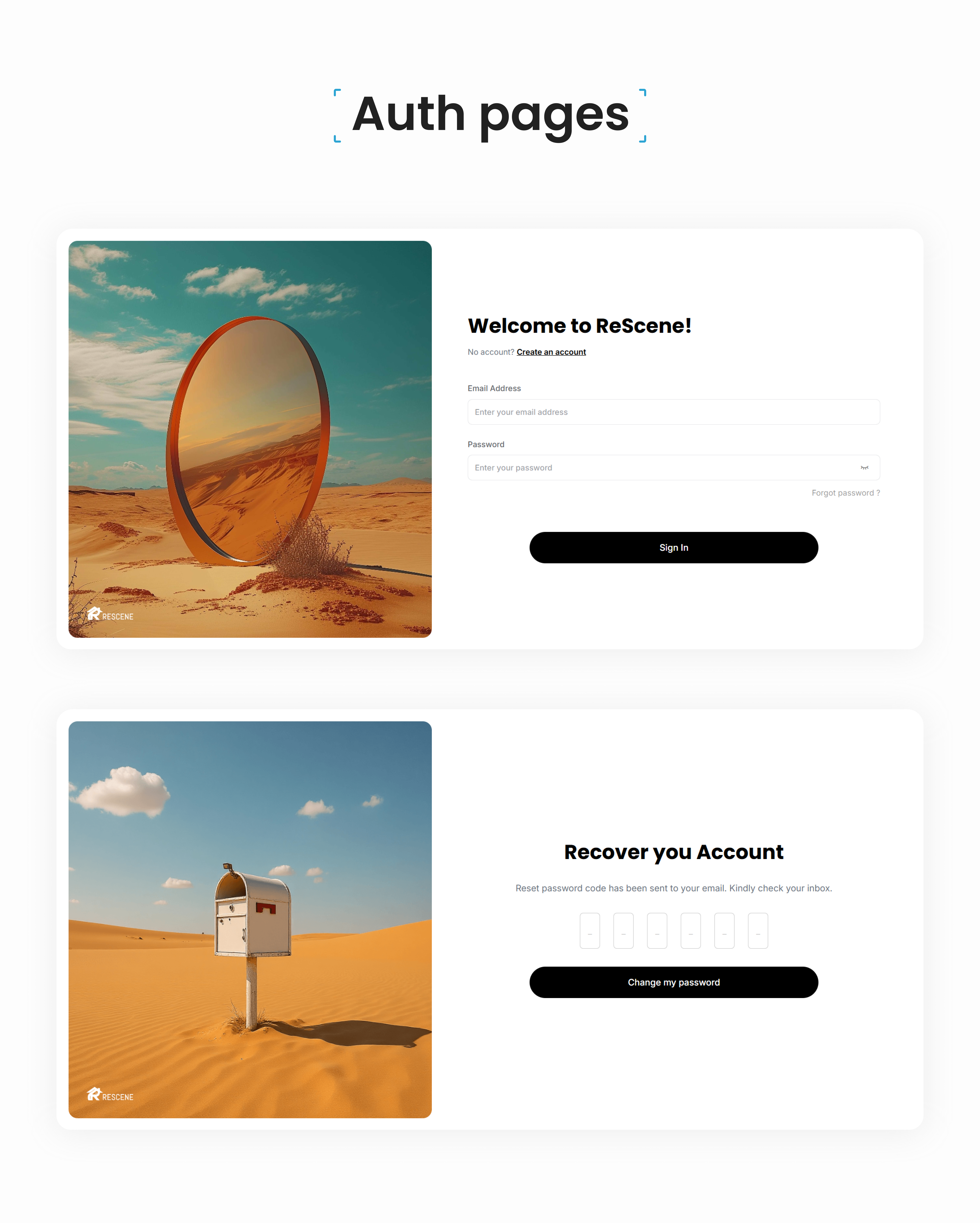 Login | Auth Pages for ReScene.studio