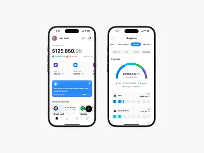 Finance Tracker bank budget cards counter finance gradient tracker