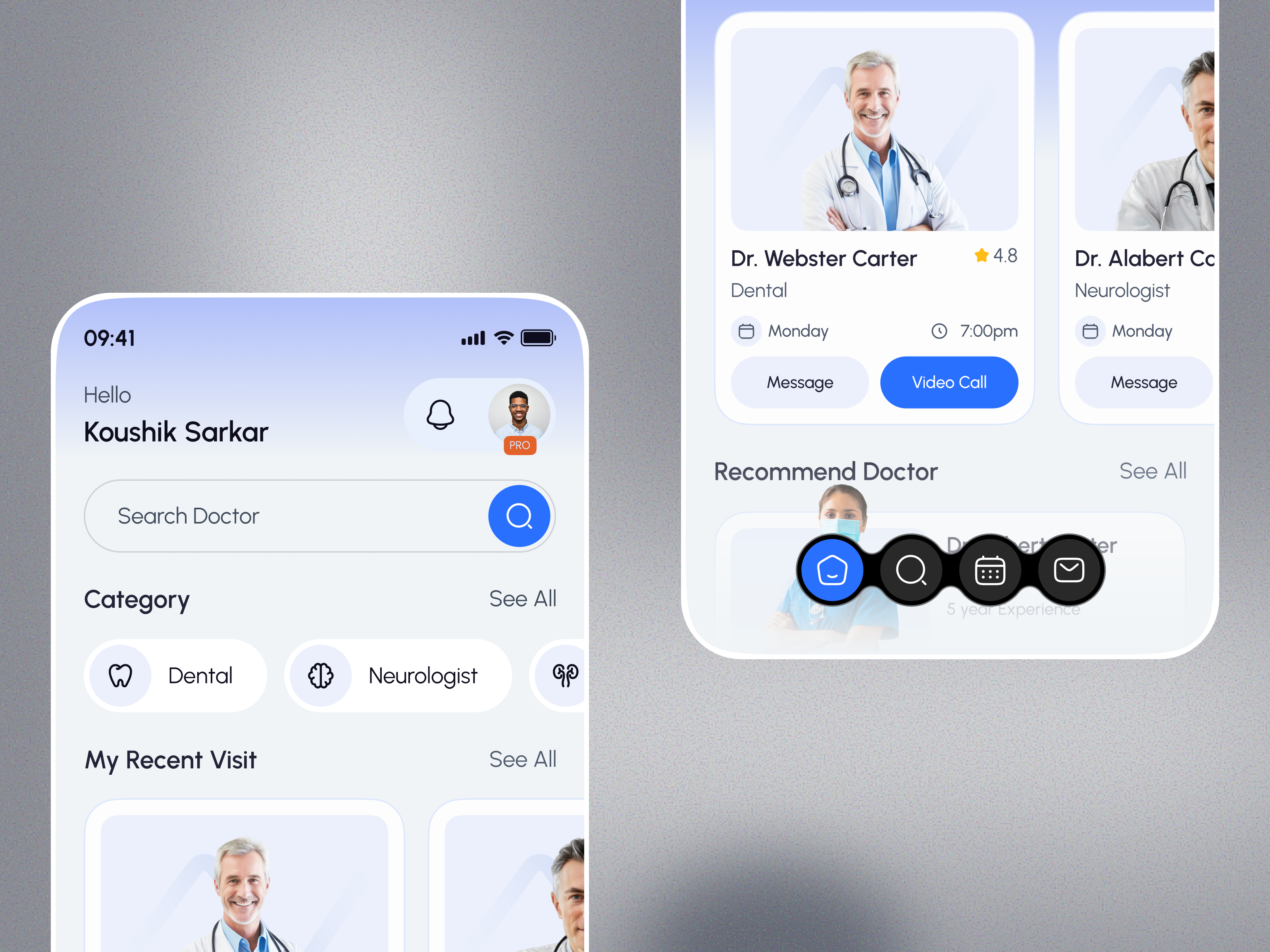 MedEase – Healthcare Booking App Design app ui inspiration clean ui design clinic app design doctor appointment app doctor booking app doctor finder app health ui design healthcare app healthcare ux hospital app ui medical app design medical dashboard mobile app mobile app ui modern mobile ui patient app ui product design telemedicine app video consultation app web