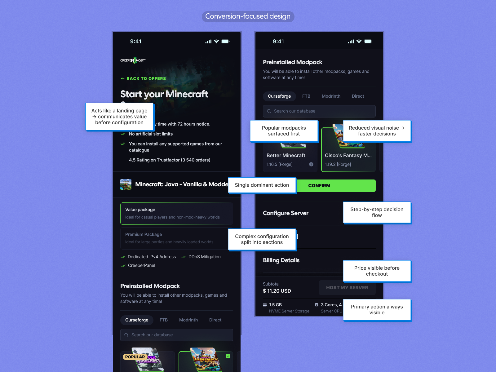 Example of Landing Page Design For Startups