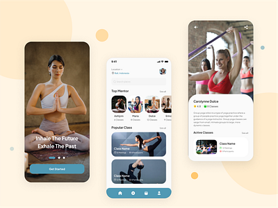 Yoga Class App | Wellness App | Employee Wellness App app design app development mobile application ui wellness app yoga app yoga class app