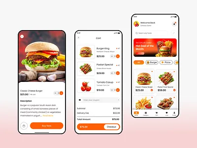 Food app design app app design app ui design design ecommerceapp foodapp illustration ios app mobile app design ui ui design ui ux design ux design