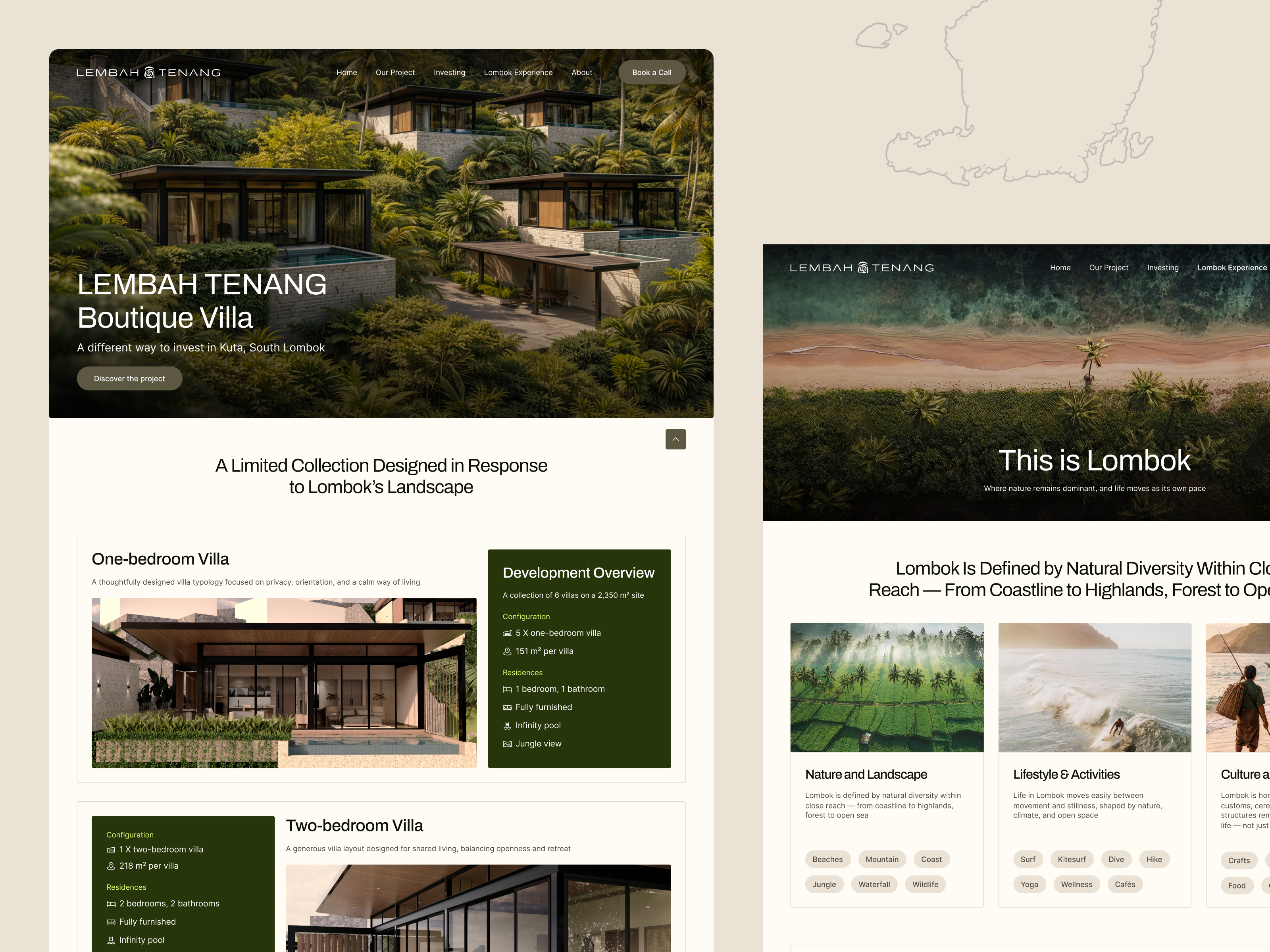 Investment Boutique Villas Website Design