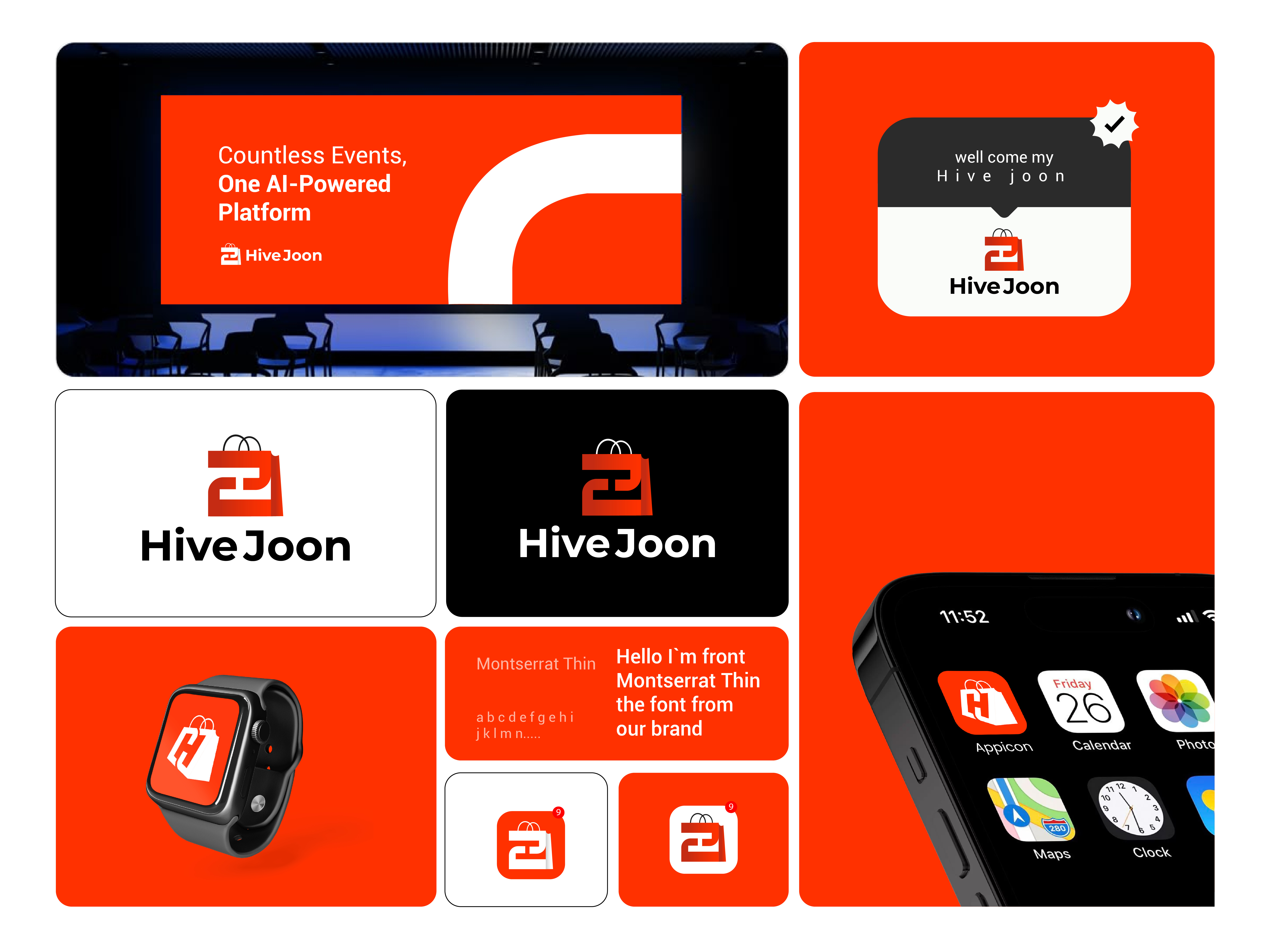 E-commerce Brand Logo, Letter H with Shopping bag logo, H logo