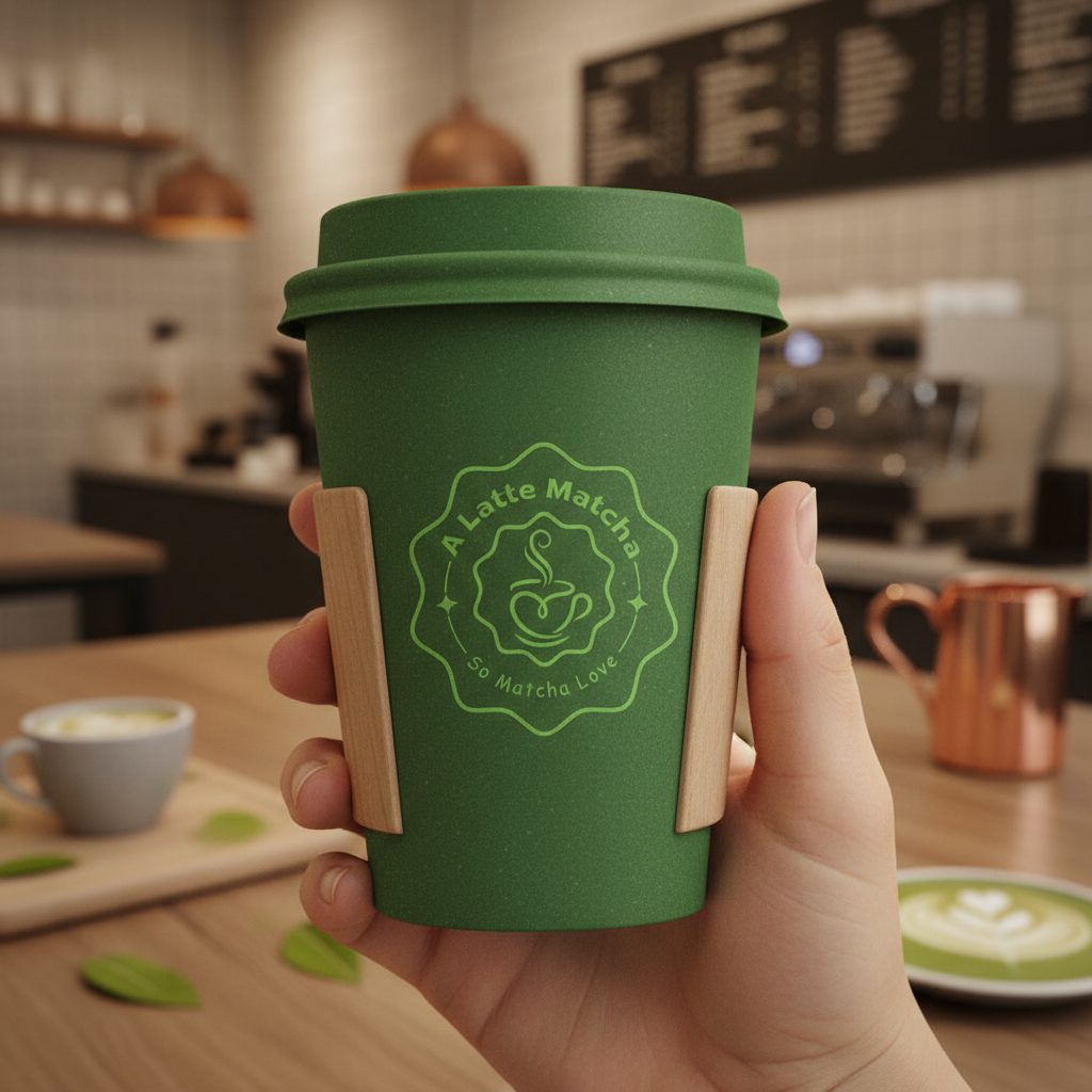 A Latte Matcha Café Logo Design | Modern Coffee & Matcha Brand aesthetic logo badge logo beverage branding brand identity design cafe brand identity cafe logo clean logo design coffee logo coffee shop branding cozy brand identity green logo handmade brand identity matcha logo minimal logo design modern cafe logo natural branding organic branding specialty coffee logo tea brand logo tea logo design