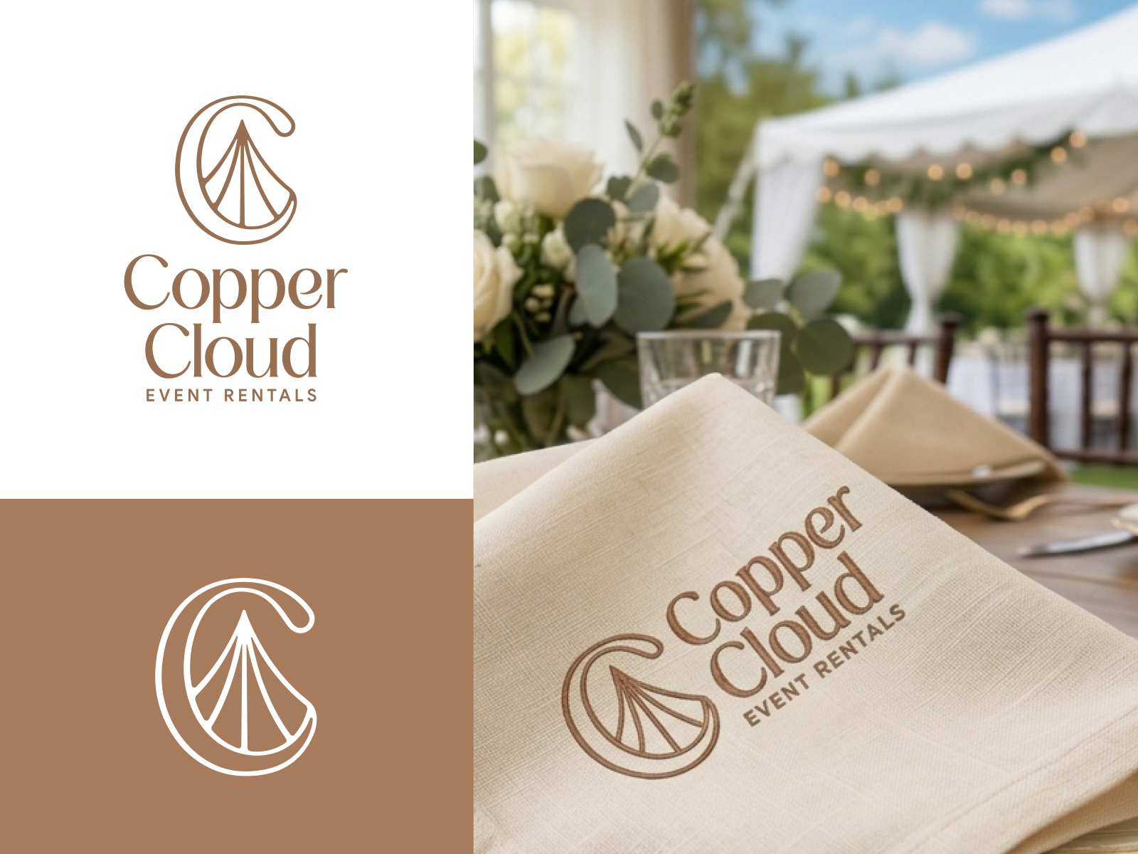 Logo for event rental company