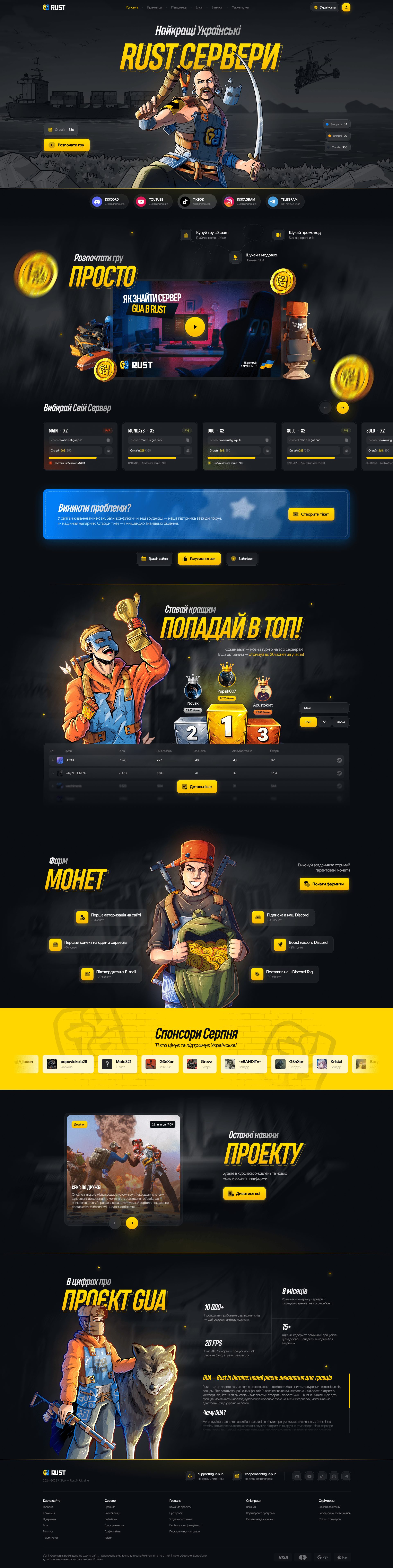 GUA - Rust Ukraine gambling game gua rust juicyart rust server rust ukraine rustpc rustsurvival uiux user interface раст