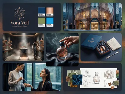 VORA VEIL | Artisanal Scents & Sculptural Luxury Branding artisanal luxury brand identity branding bx design flagship store fragrance branding graphic design illustration logo luxury branding olfactory design packaging design retail design sculptural design sensory design visual identity vora veil