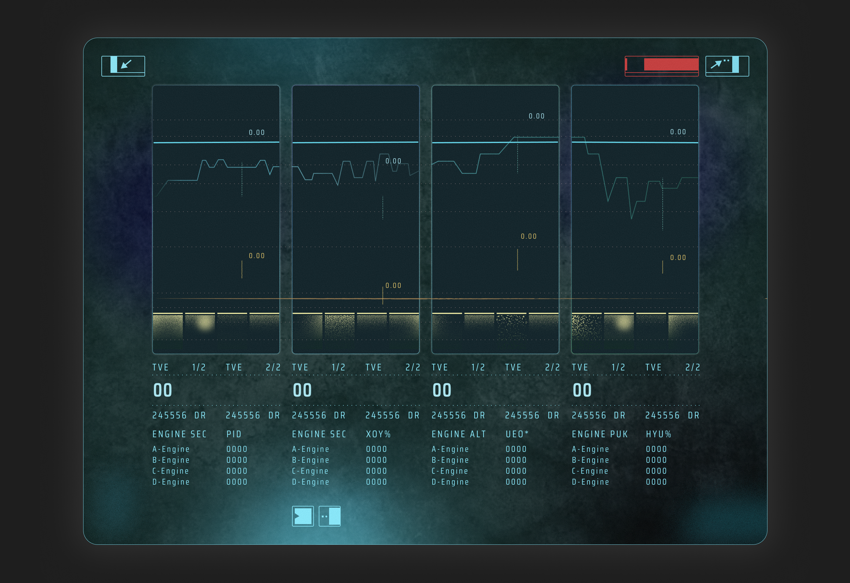 The Spinner vehicle interface in Blade Runner 2049
