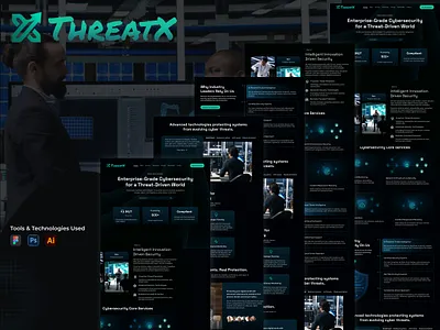 ThreatX — Enterprise Cybersecurity Landing Page Design. business website clean crypto landing page cyber defense cybersecurity cybersecurity website dark digital financial fintech landing page modern network security responsive saas security startup ux design web design