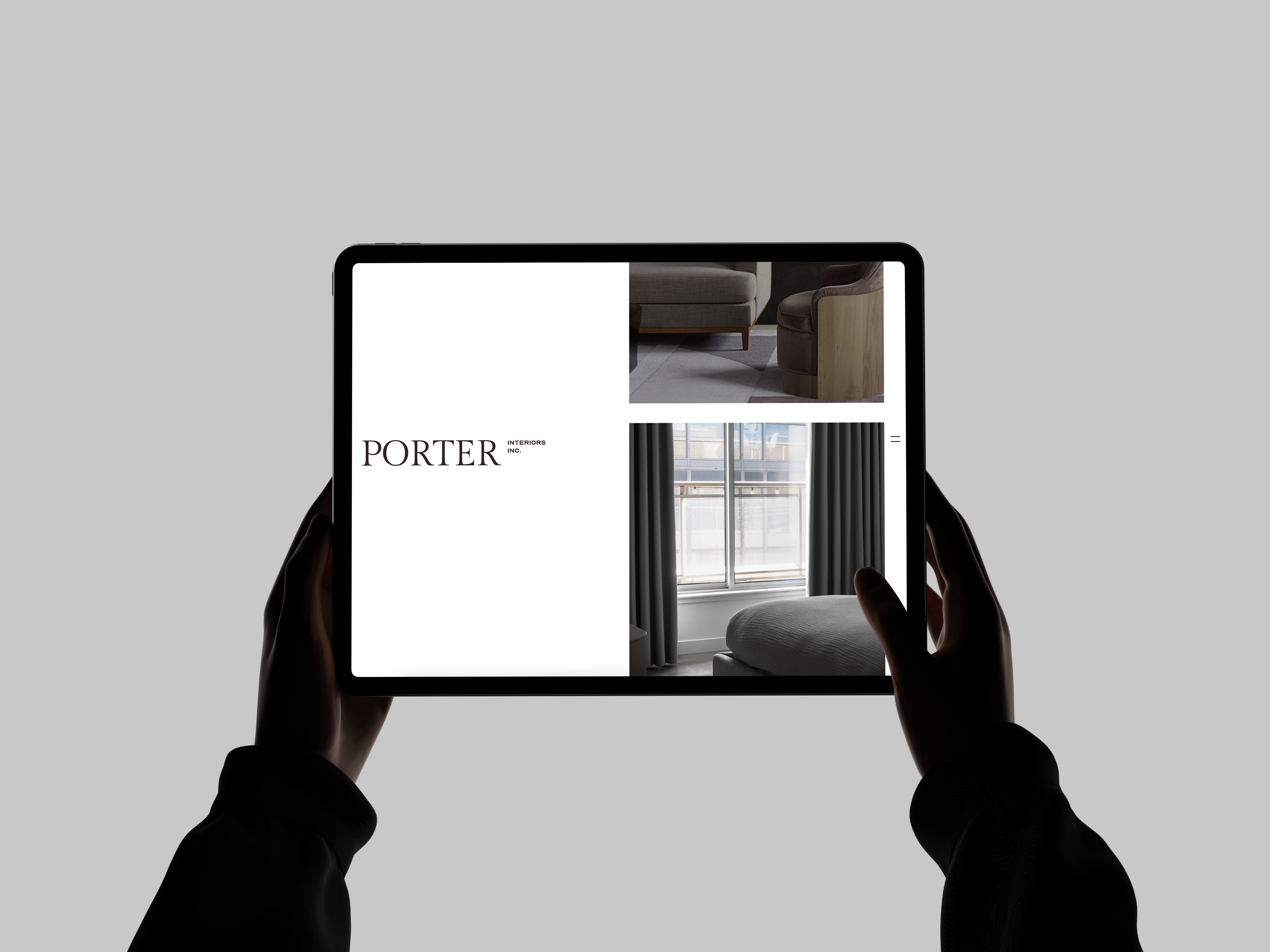 PORTER | web design for Interior design studio