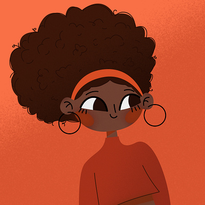 Digital illustration - cute character in orange art characterdesign design digitalart digitalillustration illustration illustrator wacom