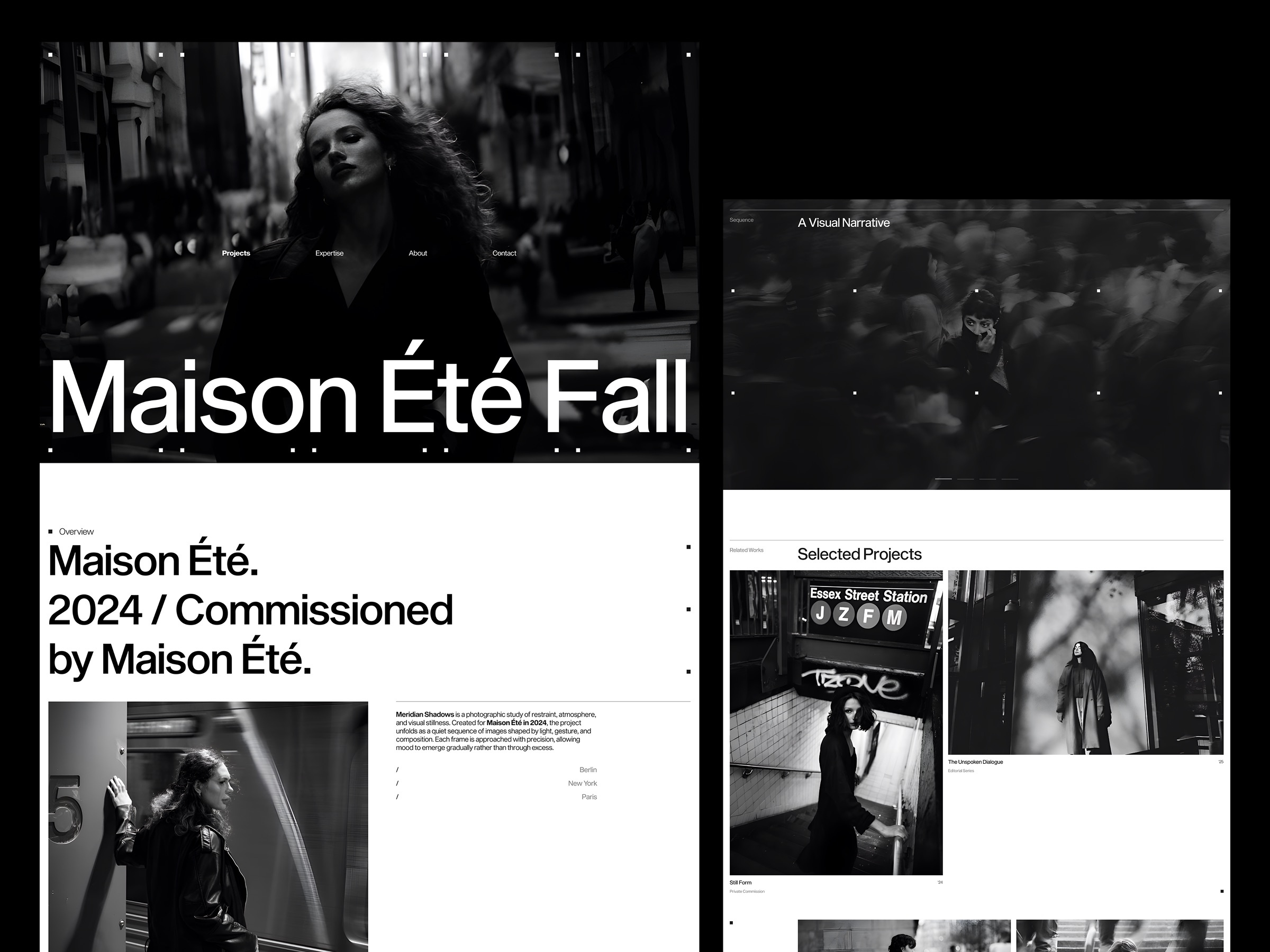 AV — Editorial Photography Portfolio Project Showcase Website UI