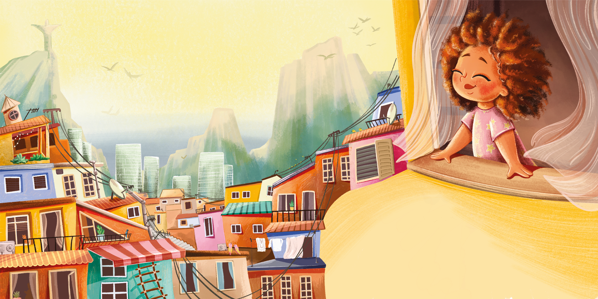 City Scene Illustration (Environment Design) for children's book 2d architectureart backgroundart book cartoon childrens book illustration childrensillustration cityillustration colorfulart digital art digitalpainting environmentdesign illustration illustrationdaily kidlitart procreateart scenery storybook travelillustration visualstorytelling