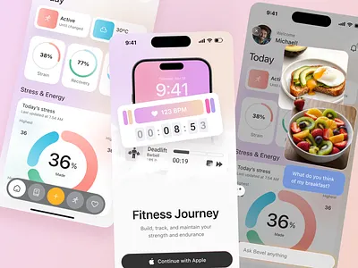 AI Personal Trainer – Fitness App UI activity tracker ai fitness coach ai personal trainer app app design exercise app fitness app health app mobile mobile app mobile app design mobile ui smart fitness ui ui design ux design workout app